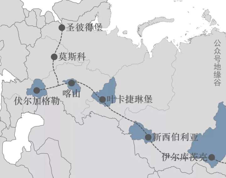 叶卡捷琳堡位置,图侵删