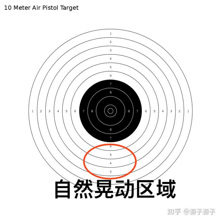 "也就是运动员将 视力回收在枪的准星和缺口上,也就是我们常说的 三点