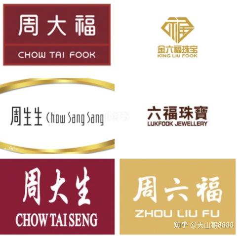 周大福周生生周大生周六福六福金六福金大福这些牌子有哪些区别