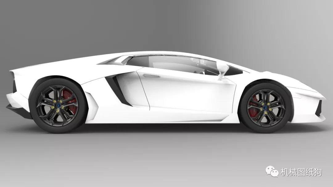 汽车轿车兰博基尼lamborghiniaventador模型外壳3d图纸step格式