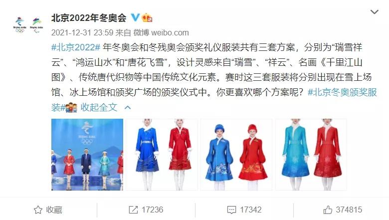 北京冬奥会中国代表团领奖服发布你觉得如何