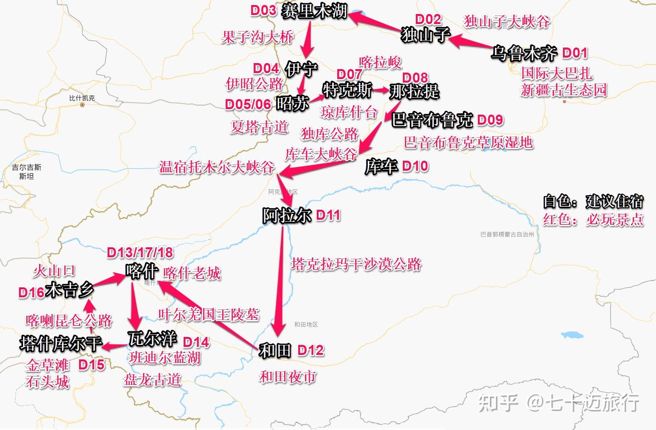 想自驾新疆独库公路伊犁草原和南疆怎么规划线路