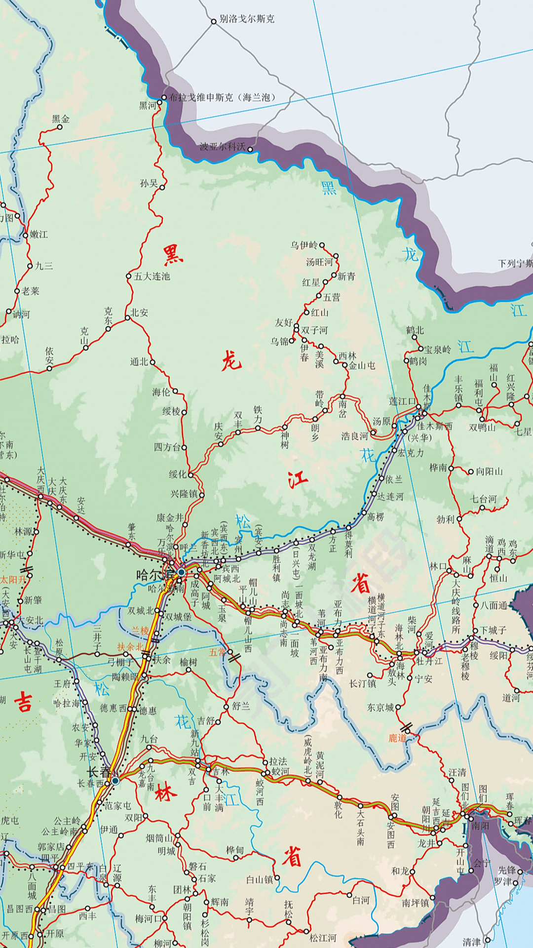 为什么黑龙江靠近俄罗斯的铁路都修在山里不走平原是为了防备苏联吗