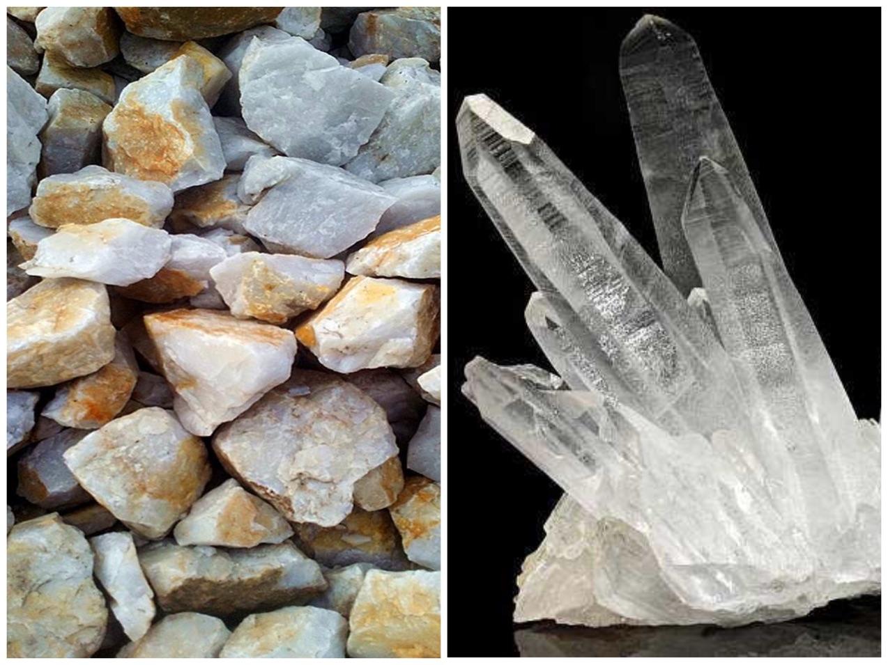 石英石,玻璃之间的区别,尤其是天然白水晶和其他两种就更难分辨,其实