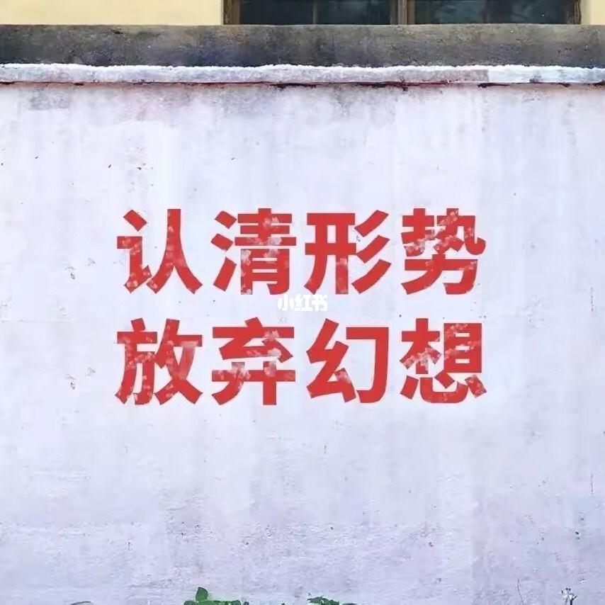 认清形势,放弃幻想