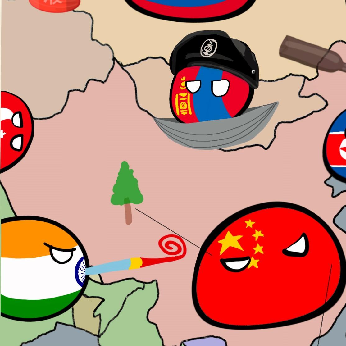 亚洲时局图-波兰球