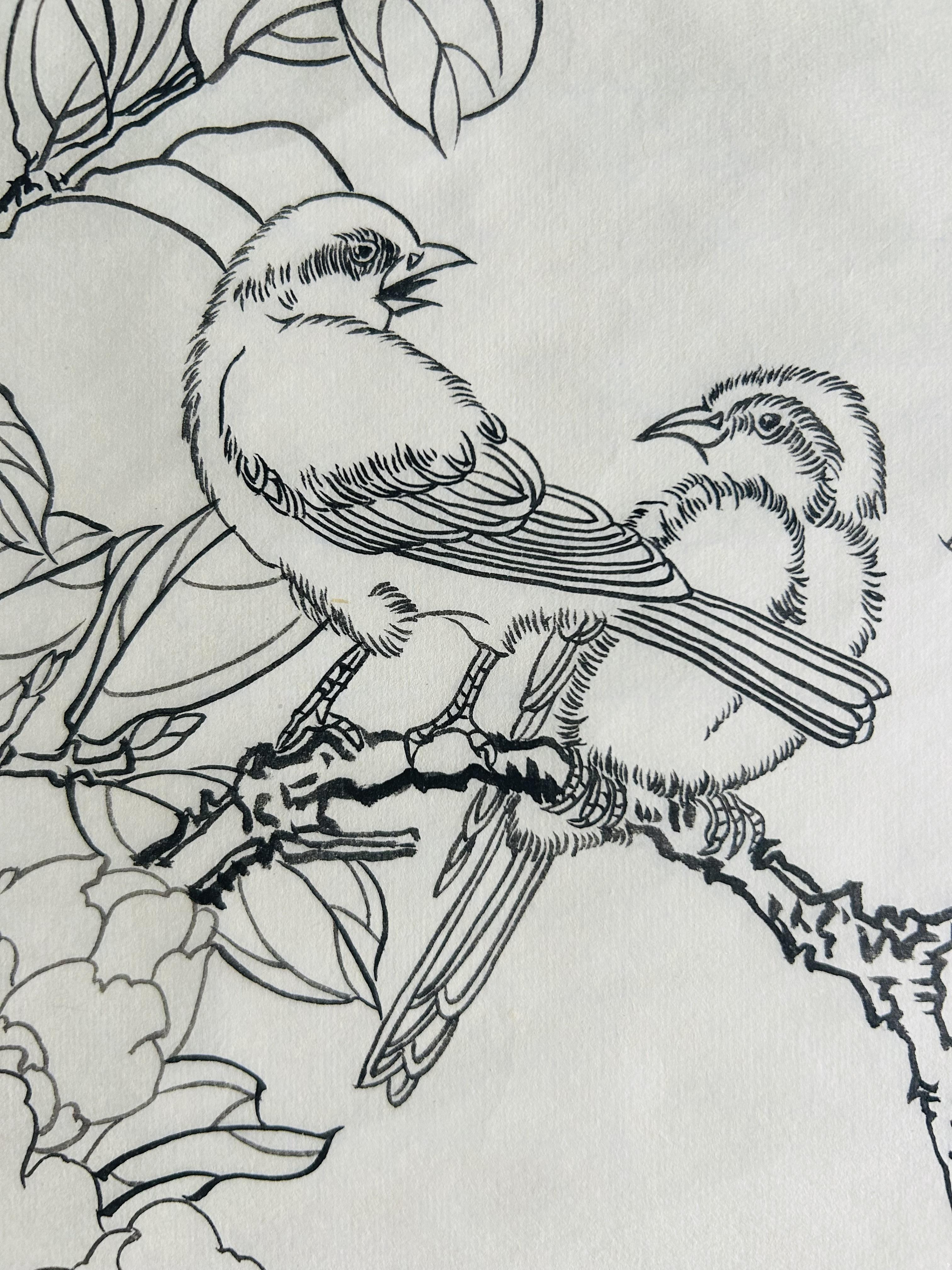 静观斋 的想法: 国画白描花鸟练习二十二