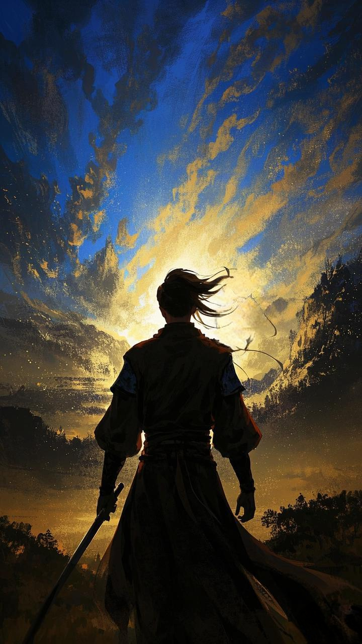 今日分享的图片是一组暗黑武侠风格的图片,剑客的背影坚韧挺拔