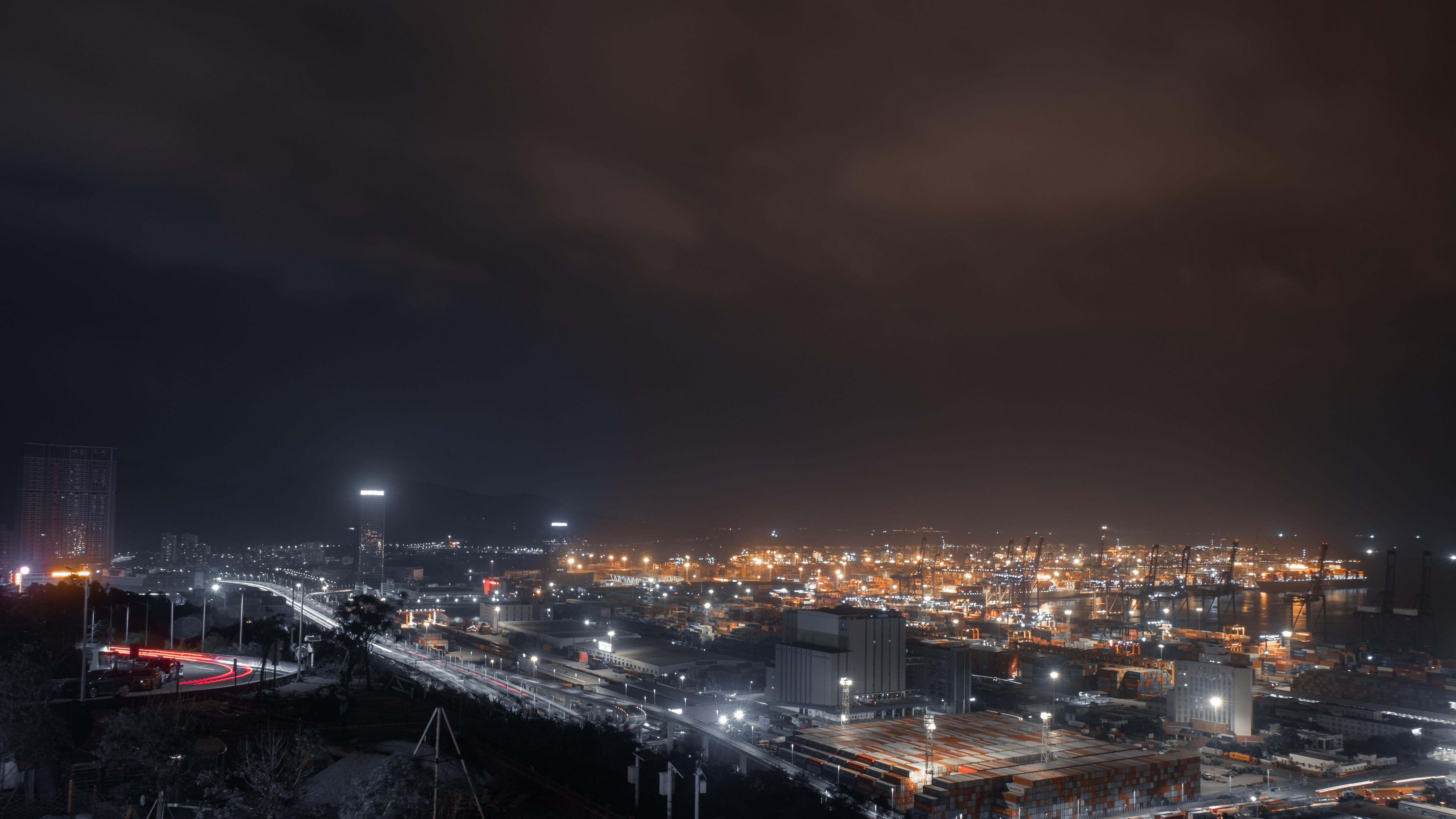 hun soul 的想法: 城市夜景,深圳盐田港 | 99景点地点:深圳盐田港 