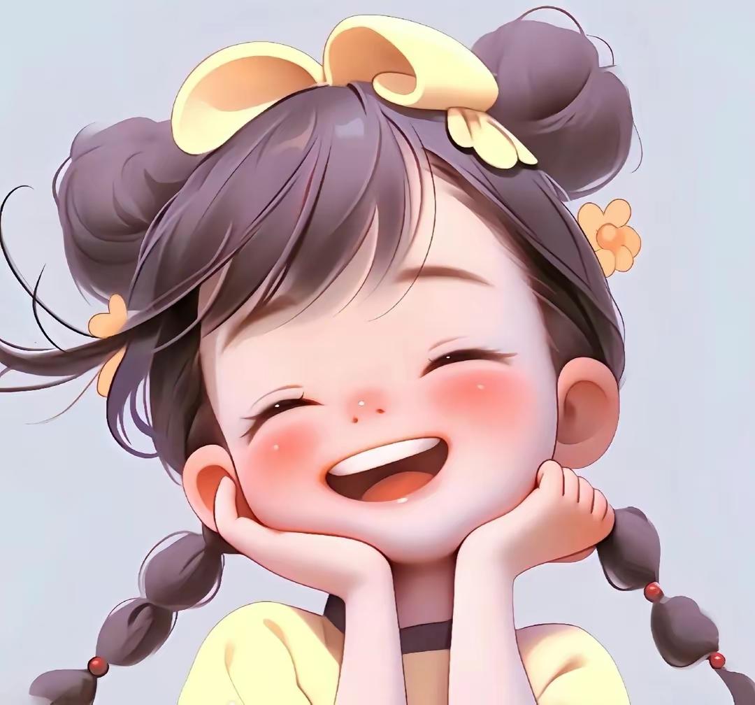 秋书挽意 的想法: 爱笑的可爱女孩头像壁纸背景～