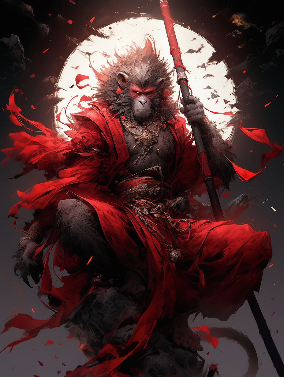 天呐这暗黑风齐天大圣也太帅了吧最近一直想画超级英雄孙悟空但试了几