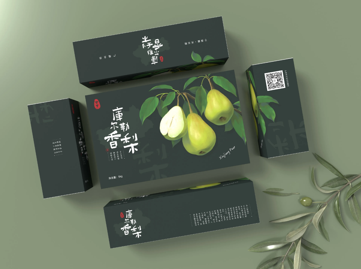 晓元 的想法: 库尔勒香梨包装设计 高品质青梨包装设计