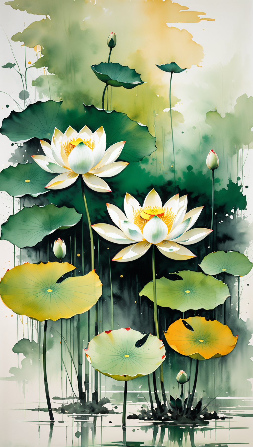 第13期壁纸分享计划 | 古老的绿色水墨画风格