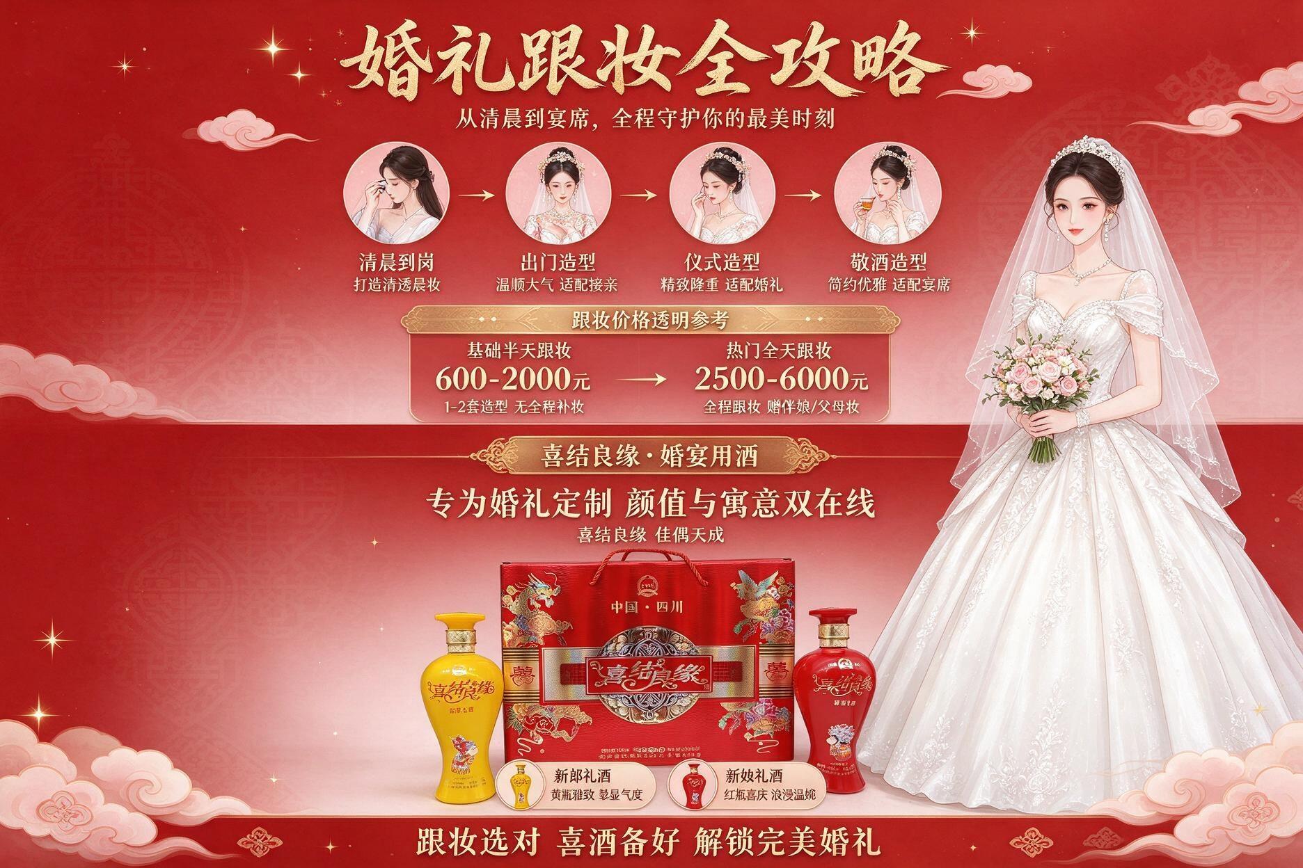 婚礼跟妆流程&收费标准，备婚必看
