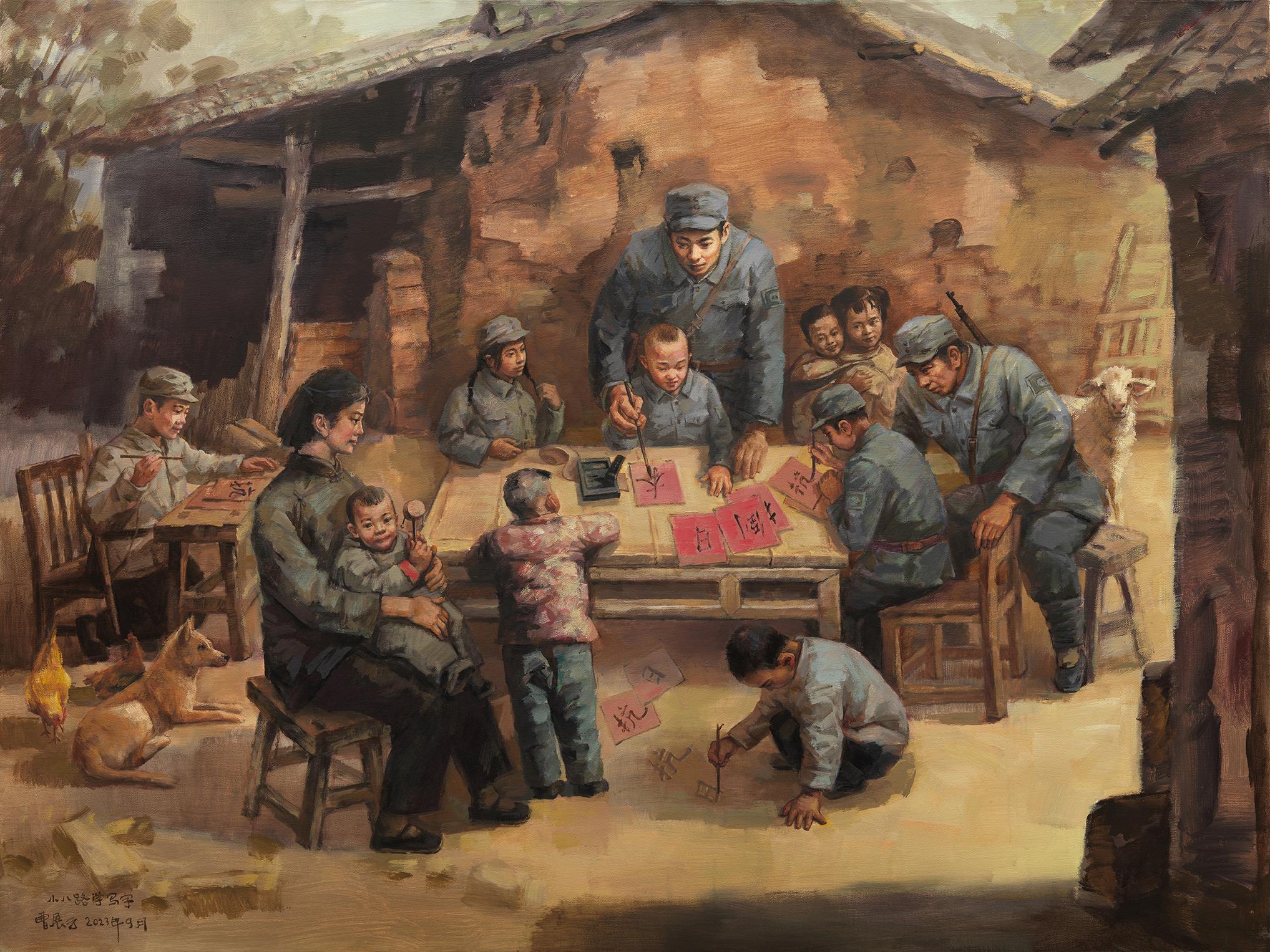 志愿者协会 的想法: 当代名家曹展云油画人物作品 红色记忆系列