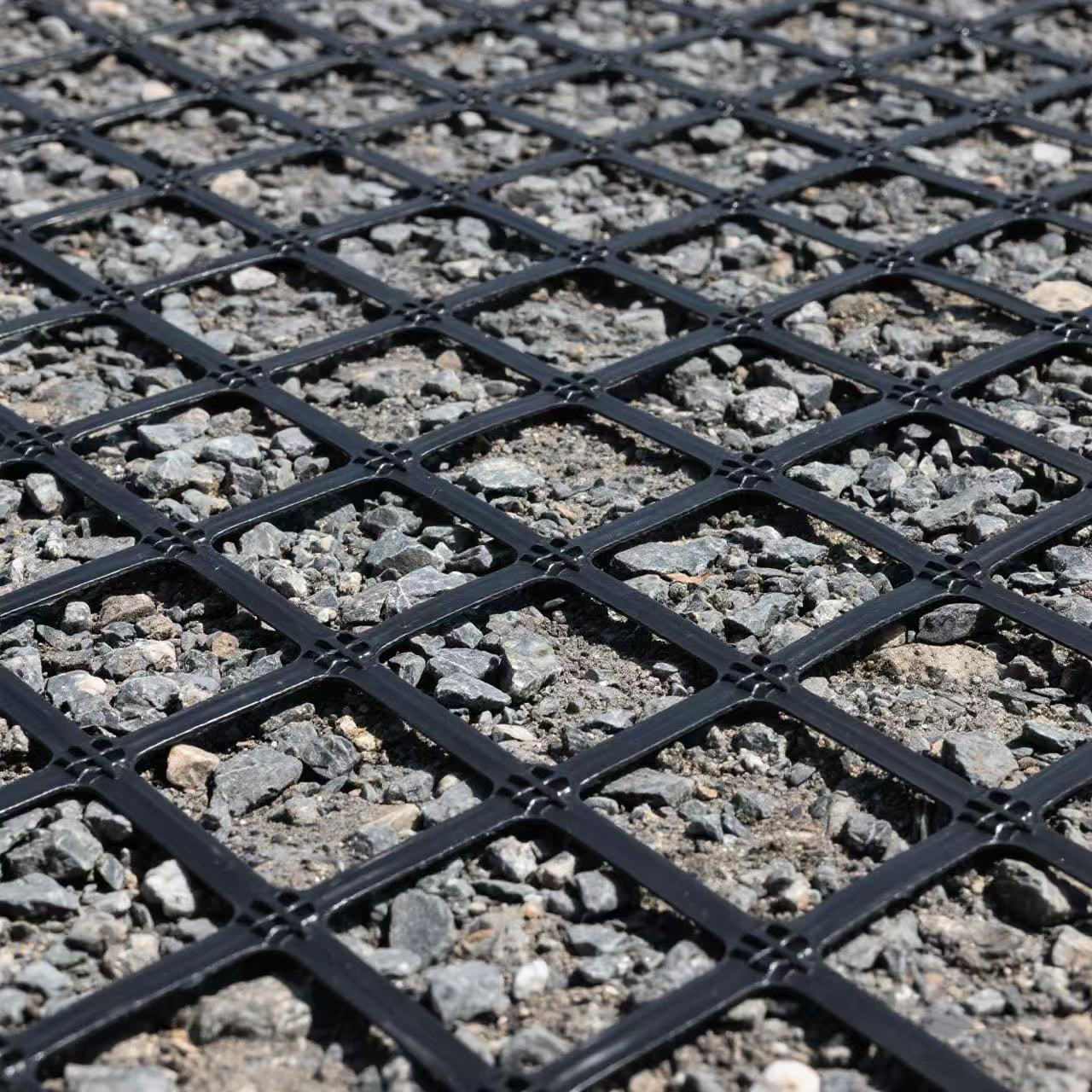 锁扣土工格栅又叫注塑土工格栅,也叫凸点土工格栅,都是描述这种
