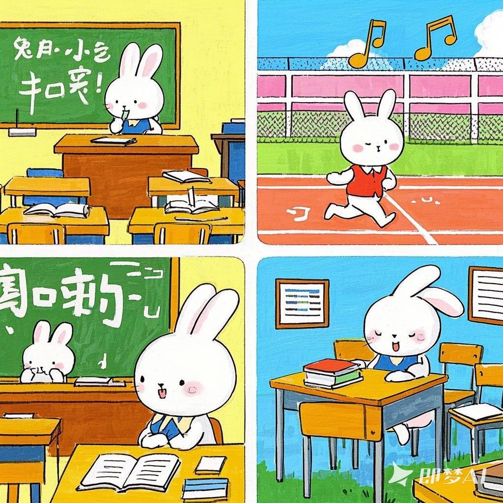 ai绘画作品小白兔的故事