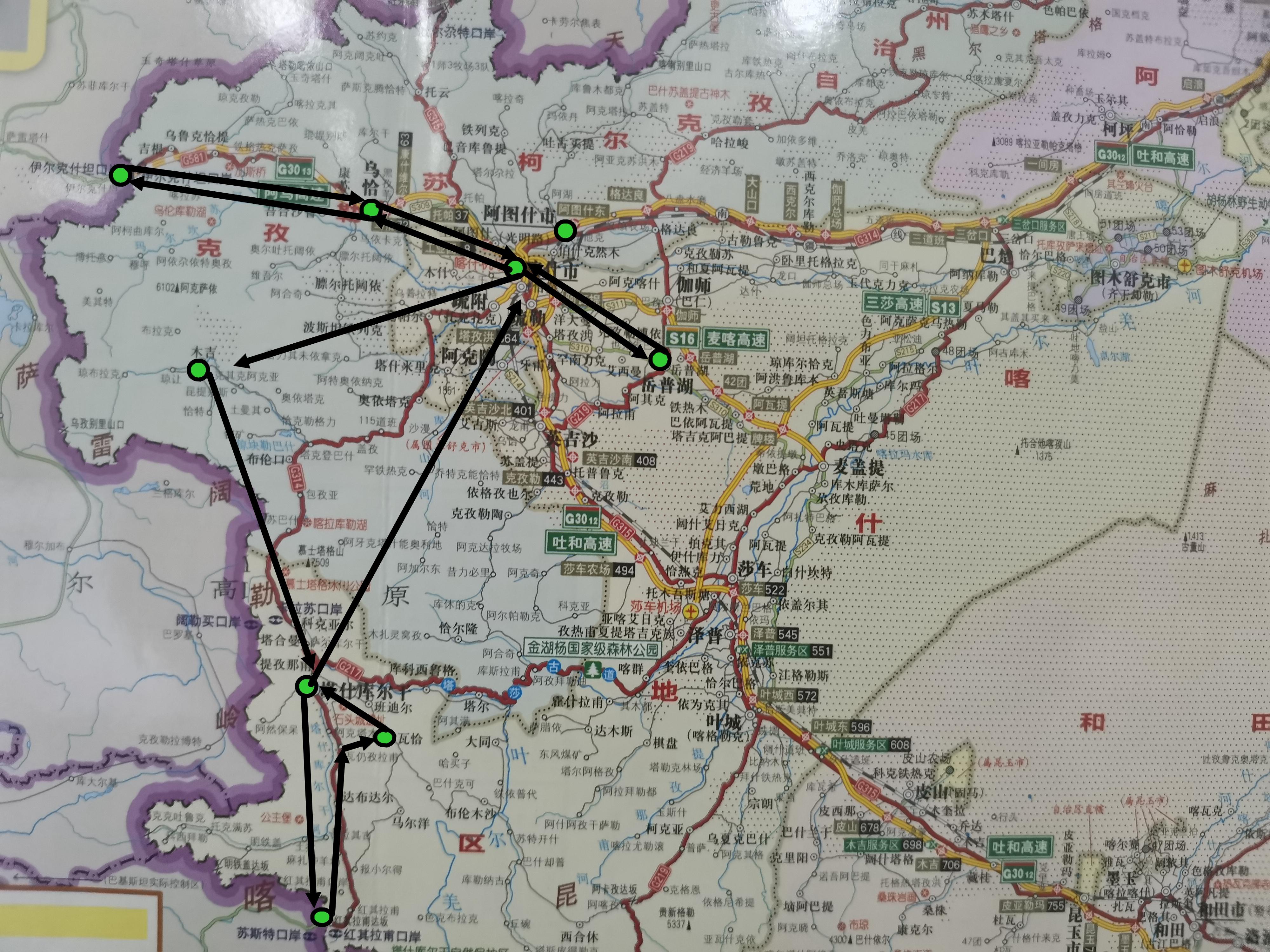 分享新疆旅行故事 的想法: 喀什的六环线路行程