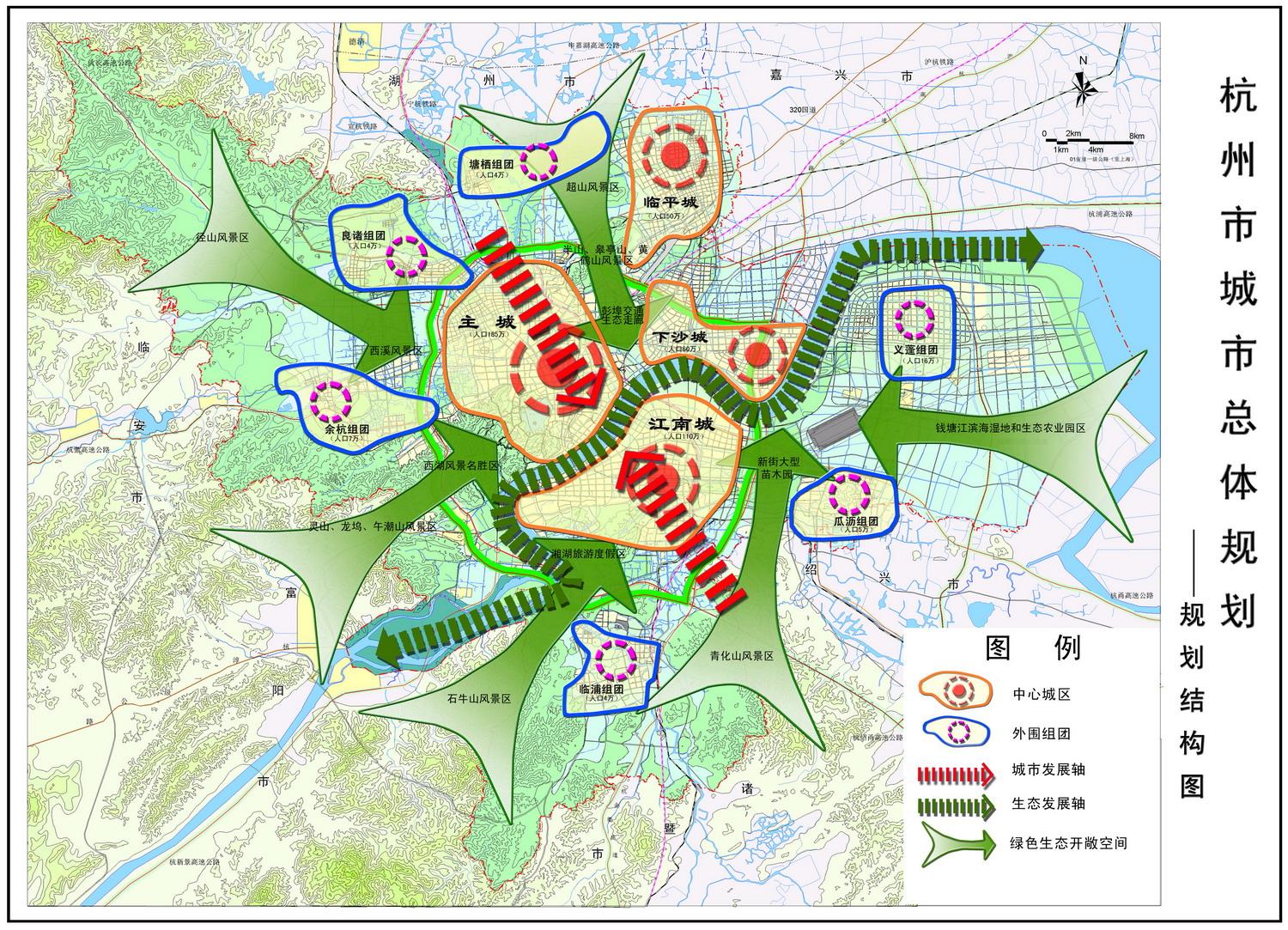 杭州城区的未来发展是如何规划的? 