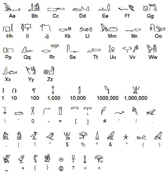 外星语言符号字体图片