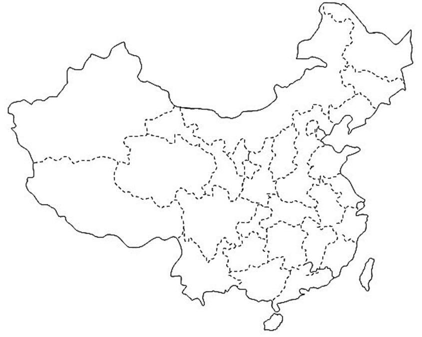 谁有那种具体到地级市的空白的全国的行政区划图