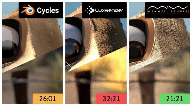 blender cycles vs vray