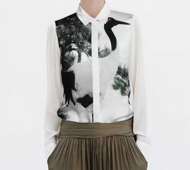 未着用品 美品 yohjiyamamoto 花狂Flower Print 5 Blouse