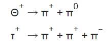 θ粒子和τ粒子的衰变公式