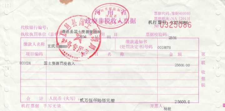 让李静当时感到某种“安全”。试量镇实验幼儿园缴纳的国土资源罚款单据