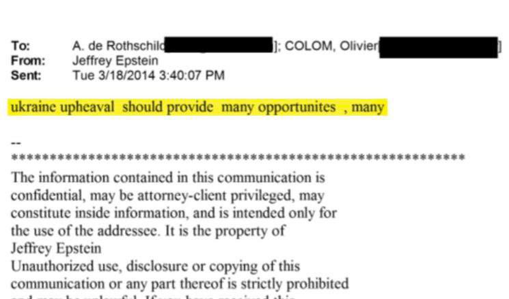 2014年3月18日邮件截图：直接提及乌克兰动荡带来的「许多机会」