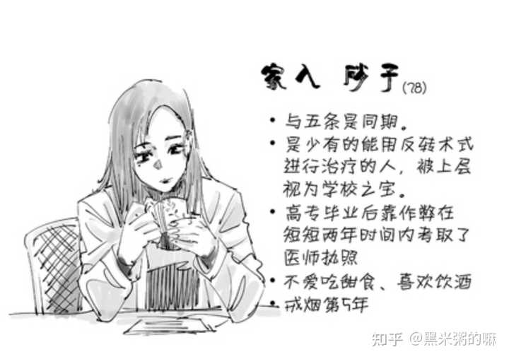 关于漫画 咒术回战 中的角色家入硝子更多的信息 黑米粥的嘛的回答 知乎