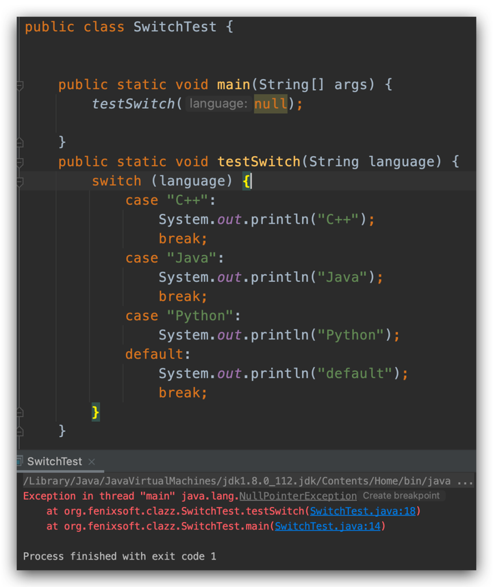 java switch case常量问题? - 知乎