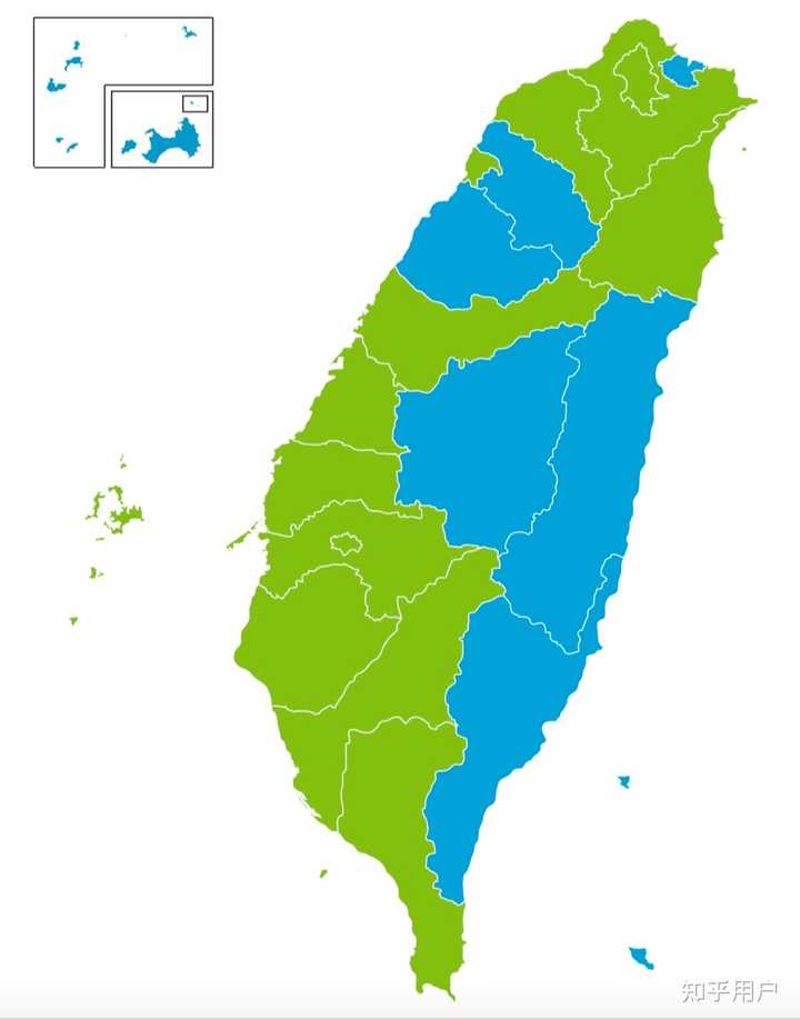 台湾地区选举中，为什么很少听到“蓝县/市”“绿县/市”和“摇摆县/市”这类说法？ - 知乎