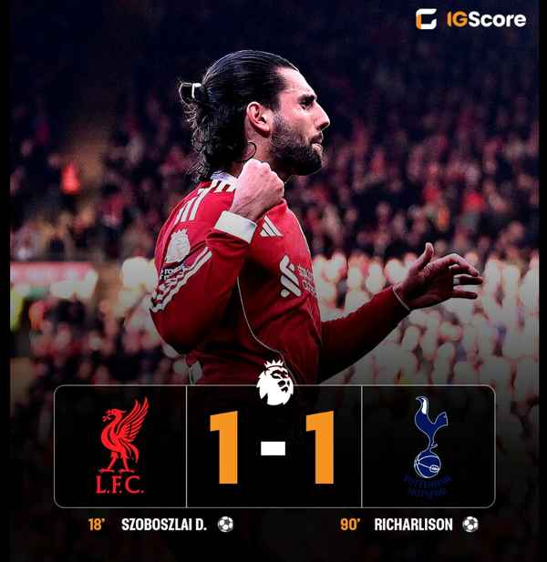 2526赛季英超联赛英超第30轮利物浦 1:1 热刺，如何评价这场比赛？