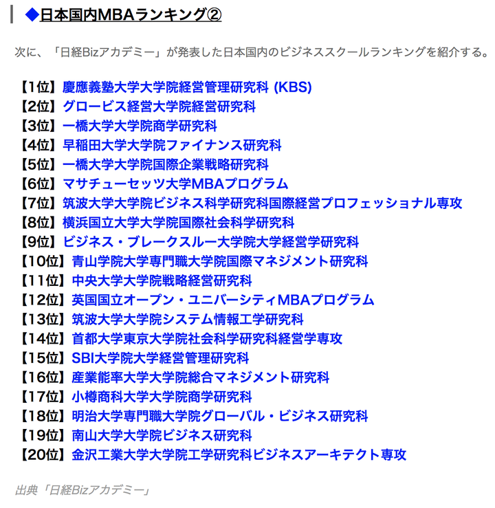 请问青山学院大学的mba专业在日本社会的评价和排名如何 知乎
