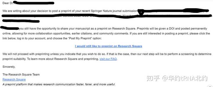 research square update preprint