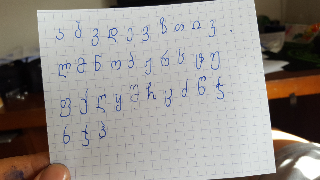 格鲁吉亚字母的手写体是怎样的