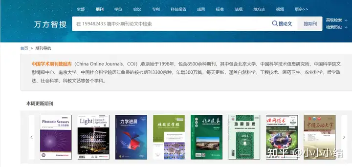 如何查询在万方数据库的刊物? - 知乎