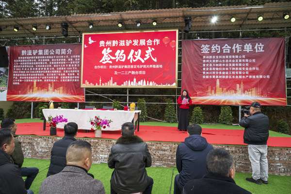 “黔滋驴”进驻安顺签约仪式在贵州省普定县举行