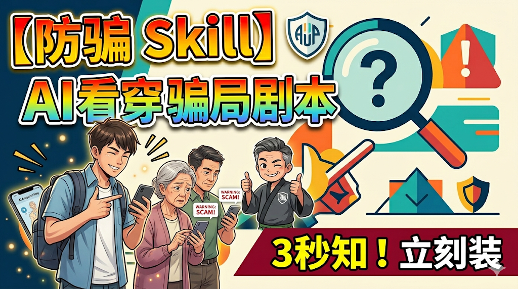 骗子.skill：一款开源 AI Agent Skill 插件，把骗局的套路蒸馏成 AI Skill，让骗子的剧本在你面前全透明