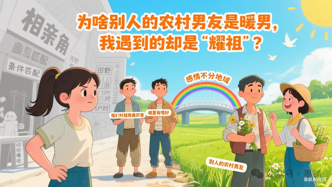 “为啥别人的农村男友是暖男，我遇到的却是‘耀祖’？”：偏见里藏着答案-墨铺