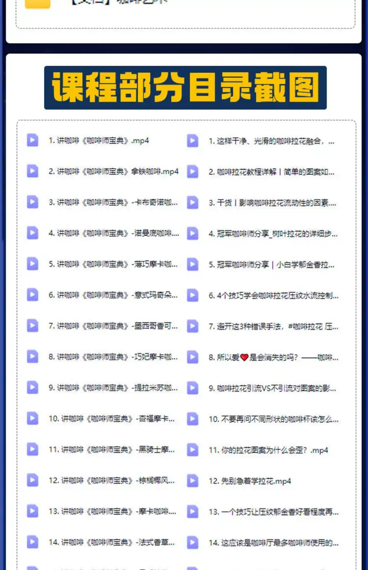 图片[3]-咖啡师学习手工制作视频课程零基础自学咖啡教程新手拉花式咖啡店【电商热销65】-暗冰资源网