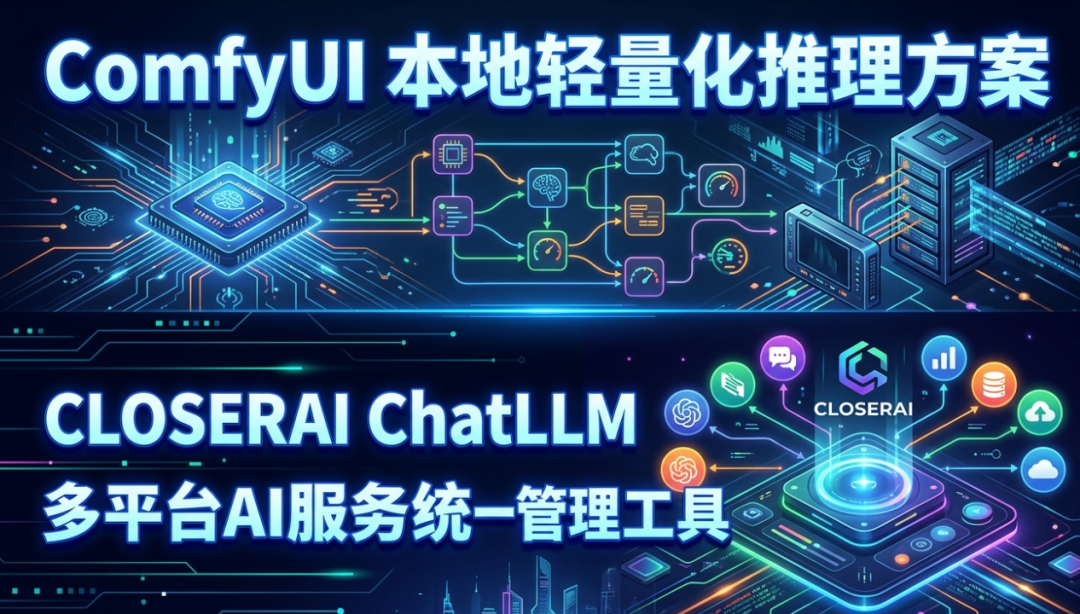从closerAI-chatLLM节点到统一的AI助理，comfyUI本地轻量化推理解决方案：多平台聚合分发工具