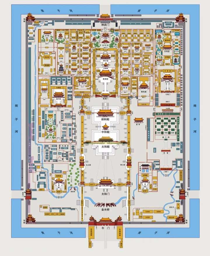 故宫地图简略图片