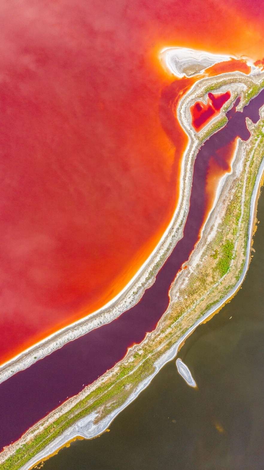 旅行人渊龙博峰 的想法: 山西运城的七彩盐湖就像上帝的手打翻了颜