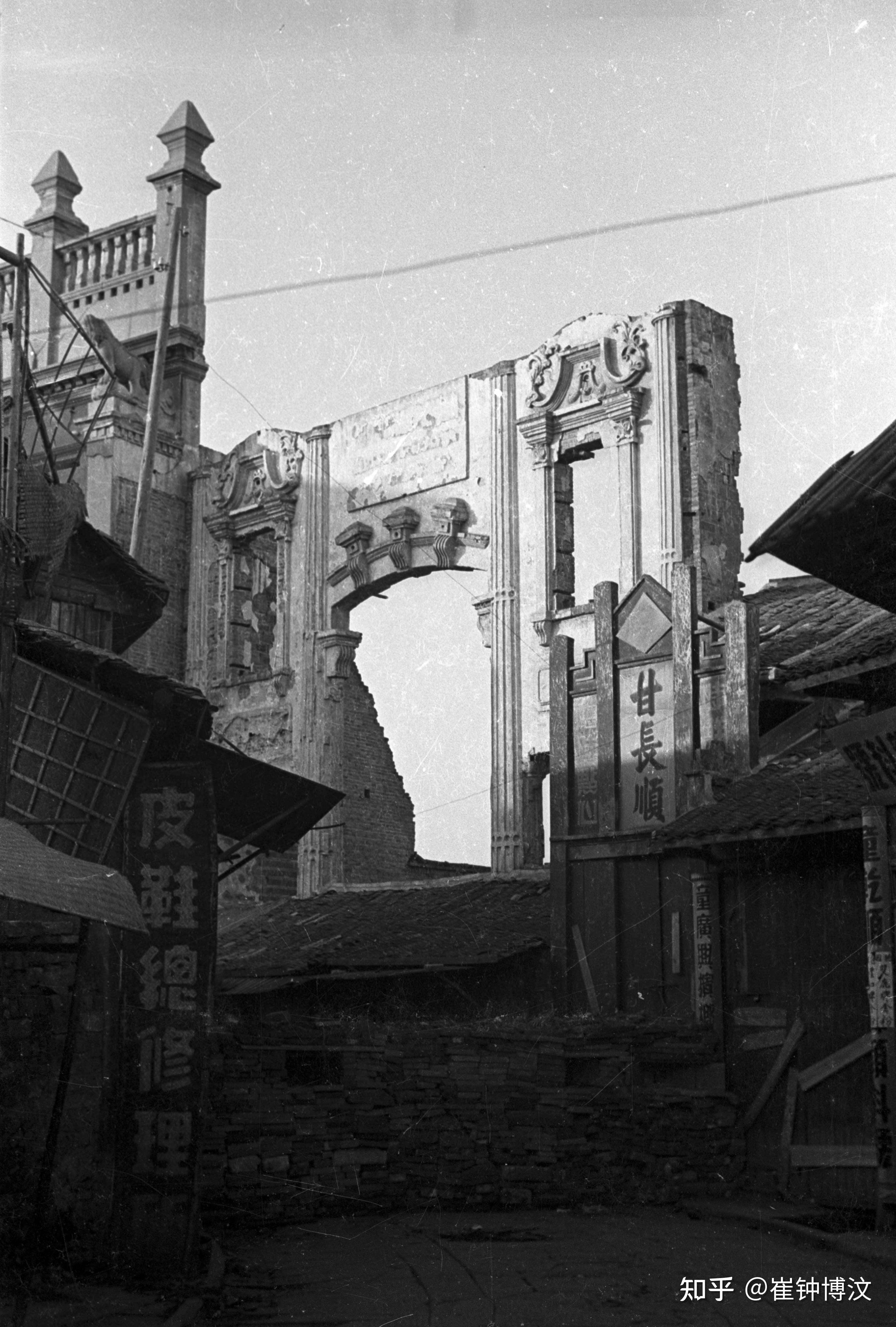 长沙老照片1942年走马楼附近