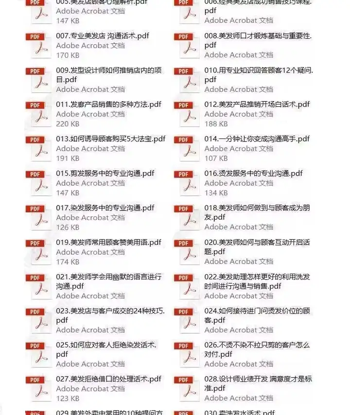 图片[3]-60套美发店销售话术-美发店销售话术发型设计师顾问办卡推销烫发染发洗头剪发沟通技巧【电商热销599】-暗冰资源网