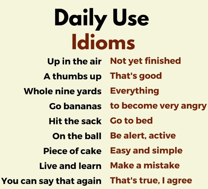 莫拥莫惜 的想法: daily use idioms | #英语学习# #英语词… - 知乎