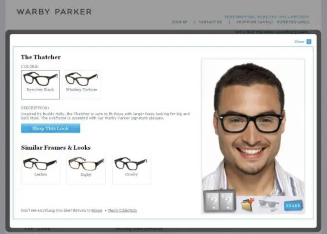 Warby Parker推出虚拟试戴应用程序