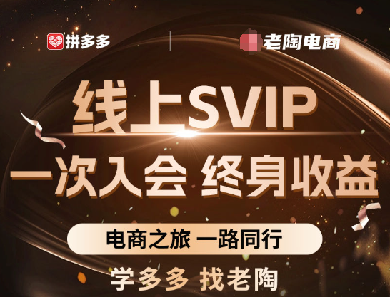 老陶电商拼多多线上SVIP25年5月更新(价值1780元)_-就爱副业网